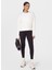 SB10232-100 After Class Crop Sweats Beyaz Bisiklet Yaka Normal Düz Kadın Sweatshırt 1