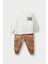 Erkek Bebek 2'li Takım Baskılı Sweatshirt Kargo Cepli Pantolon F1587A525AU 1