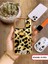 iPhone 15 Pro Uyumlu Lüks Leopar Desenli Silikon Telefon Kılıfı 5