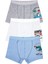 Erkek Çocuk Boxer 3'lü Baskılı (%96 Pamuk - %4 Elastan) 1