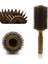 Profesyonel Salon Saç Tarak 80MM Ahşap Yuvarlak Saç Fırçası Rulo Kuaför Taraklar Domuzu Kıl Kıvırcık Saç Fırçası Doğrultma Fırçası Renk: 47MM Bej (Yurt Dışından) 2