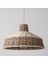 Mylamp Merve Krem & Açık Kahverengi 34X22 cm Rattan Sarkıt Lamba 1