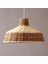 Mylamp Merve Krem & Açık Kahverengi 34X22 cm Rattan Sarkıt Lamba 5