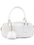 Kırışık Dokulu Beyaz SHK207 Suni Deri Charm Detaylı Fermuarlı ,askılı El, Kol ve Omuz Çantası 1