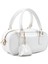 Kırışık Dokulu Beyaz SHK207 Suni Deri Charm Detaylı Fermuarlı ,askılı El, Kol ve Omuz Çantası 2