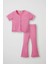 Pembe Fitilli Tshirt - Tayt Takım 1