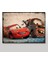 Ahşap Tablo Şimşek Mcqueen ve Meter Desenli 1