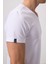 Beyaz Basic Kısa Kol Standart Kalıp V Yaka Erkek T-Shirt - 87912 3