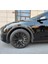 Tesla Model Y Jant Kapağı 19''düz Kenar Tip-Düz Merkez-Mat Siyah-Siyah-Kırmızı (4 Adet) 2
