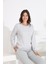 %100 Pamuk Uzun Kol Manşetli Cepli Kadın Pijama Takımı 98510-511 4