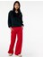 Nakış Detaylı Uzun Kollu Şardonlu Polo Yaka Oversize Sweatshirt 2