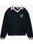 Nakış Detaylı Uzun Kollu Şardonlu Polo Yaka Oversize Sweatshirt 3