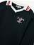 Nakış Detaylı Uzun Kollu Şardonlu Polo Yaka Oversize Sweatshirt 5