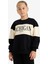 Kız Çocuk 2'li Takım Baskılı Sweatshirt Eşofman Altı E6418A825AU 4