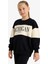 Kız Çocuk 2'li Takım Baskılı Sweatshirt Eşofman Altı E6418A825AU 5