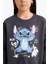 Kız Çocuk Disney Lilo & Stitch Relax Fit Bisiklet Yaka Sweatshirt F3410A825AU 4