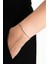 Noemi 18 Ayar Beyaz Altın Kaplama 19 cm Gümüş Minimal Bileklik 2