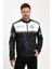 Erkek Oversize Transfer Baskılı Motorcu Biker Ceket Yarışçı Kolej Mont Şeritli Fermuarlı Mont 3
