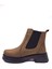 Kadın Gerçek Hakiki Nubuk Deri Tütün Kahverengi Lastikli Kısa Chelsea Bot 2