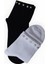 2 Çift Kadın Incili Soket Çorap Siyah - Beyaz 1