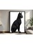 Çerçevesiz Poster, Dijital Baskı Geometrik Desen Siyah Kedi Poster, Modern, Soyut, Minimalist Poster, Kedi Poster 7