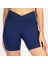 Lacivert Toparlayıcı Kruvaze Bel Detaylı Bisikletçi Şortu Kısa Tayt Vela 2