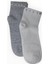2 Çift Kadın Incili Soket Çorap Gri-Krem 2