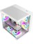 Cool Beyaz Küp Kasa 5X12CM Argb Fanlı M.atx 600W Akvaryum Oyuncu Kasası 3