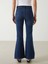 Lcw Jeans Indigo Mars Flare Kadın Jean Pantolon 4