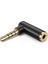 3.5 mm Trrs Stereo 90 Derece Çevirici Kaliteli - Siyah 1