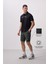 Haki İnce Yumuşak Standart Fit Erkek Taytlı Şort - 81287 1