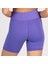 Lila Toparlayıcı Kruvaze Bel Detaylı Bisikletçi Şortu Kısa Tayt Vela 2