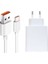 67W USB + Typec Çıkışlı Güç Adaptörü ve 1m 6A Turuncu USB Typec Kablo Şarj Seti 2