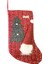 Yılbaşı Süsü Kırmızı Bereli Noel Baba Figürlü Xmas Çorap Kırmızı 40 cm 1