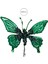 Yılbaşı Süsü Klipsli Kelebek Koyu Yeşil 18 cm 2