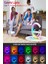 Kablosuz Şarjlı Taşınabilir Bluetooth Hoparlör 7 Renk Rgb Işıklı Bass Ses Bombası Parti Işığı 3