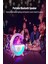 Kablosuz Şarjlı Taşınabilir Bluetooth Hoparlör 7 Renk Rgb Işıklı Bass Ses Bombası Parti Işığı 6