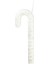 Yılbaşı Süsü Gri Pullu Baston Beyaz 33 cm 1