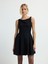 Kup Detaylı Mini Elbise Siyah 12444772001 1