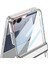 Galaxy Z Flip 7 Uyumlu Kılıf Şeffaf Arka Kapak Kick Standlı Kamera Korumalı Magnetik Menteşeli 3