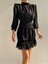 Bel Detay Pileli Mini Elbise 1084 1