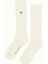 Kadın Fitilli Yün Dizaltı Çorap Ekru 1