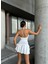 Ruffle Mini Elbise 1098 - Beyaz 2