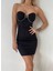 Taş Askı Mini Elbise 1050 - Siyah 1