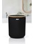 Mina Siyah Çizgili Yuvarlak Çöp Kovası 1