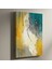 Soyut Sarı ve Yeşil Tonlarında Modern Sanat Tablosu 1