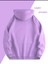 Couple Ayılar Baskılı Kapüşonlu Cepli Pamuklu Lila Sweatshirt 2