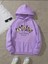 3 Kelebek Desenli 2 Iplik Şardonlu Kapüşonlu Cepli Pamuklu Sweatshirt 1