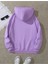 3 Kelebek Desenli 2 Iplik Şardonlu Kapüşonlu Cepli Pamuklu Sweatshirt 2