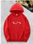 I Am Music Arka Baskılı Kapüşonlu Cepli Pamuklu Kırmızı Sweatshirt 2